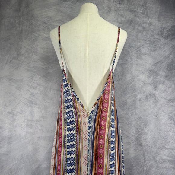 Misa Los Angeles Dress Womens Medium Multicolor Boho Maxi Spaghetti Strap - Picture 3 of 16